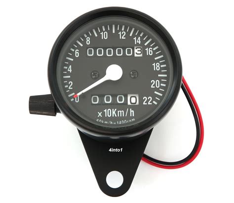 Motorcycle Mini Speedometer W Trip Meter 224060 Black