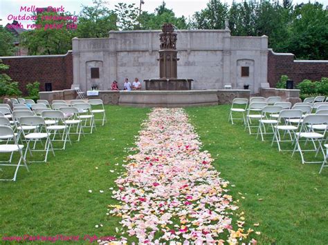 Mellon Park Outdoor Ceremony With Rose Petal Isle