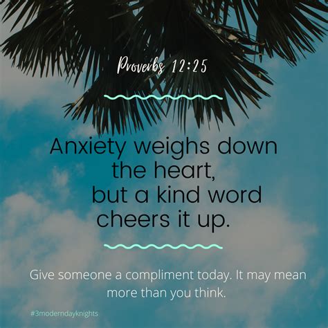 Kindness Helping To Overcome Anxiety Proverbs 1225 Raising Three