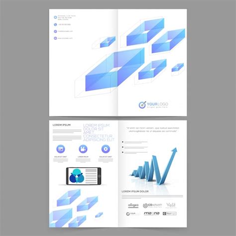 Free Vector Business Annual Report Brochure Corporate Template