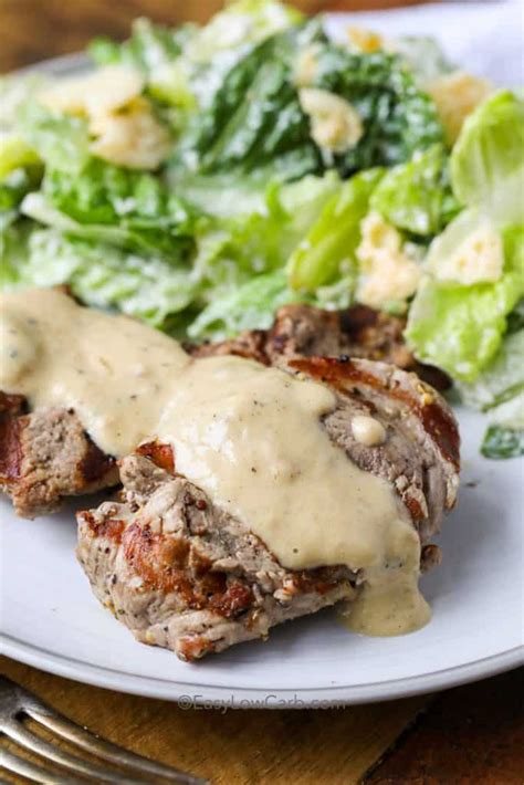 Pork Tenderloin With Creamy Dijon Sauce Keto Low Carb Easy Low Carb