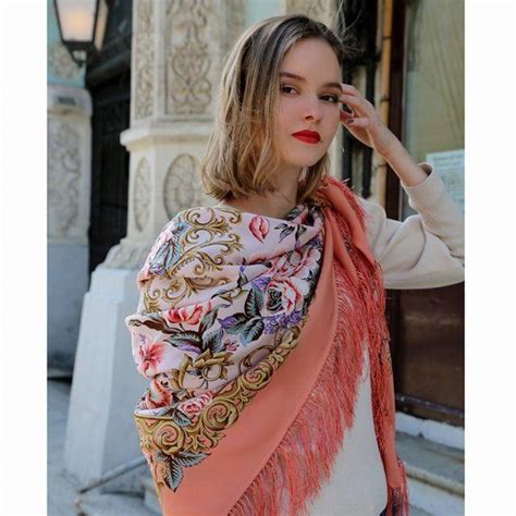 russian silk shawl 51 8 genuine pavlov posad new with tag russian fashion fashion beautiful