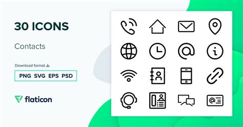 Pack De Iconos Contacts Lineal 30 Iconos Svg