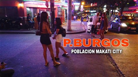 Night Walk P Burgos Street Poblacion Makati City March 2023 Philippines Youtube