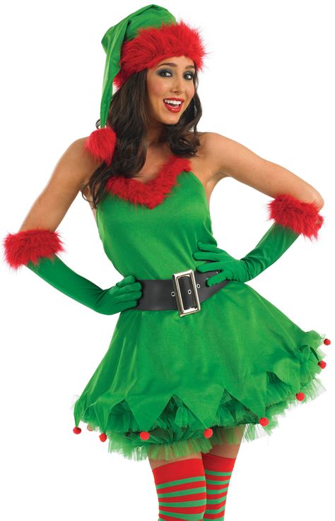 Deluxe Sexy Elf Ladies Santas Little Helper Christmas Fancy Dress Costume 6 22 Ebay