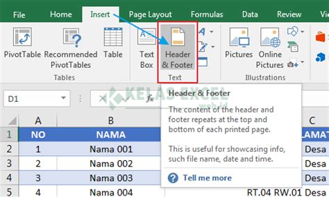 Cara Membuat Header Dan Footer Di Excel Tutorial Excel Indonesia