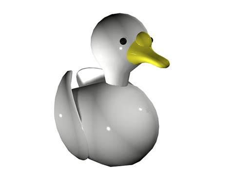 Cartoon White Duck 3d Model 3ds Max Files Free Download Modeling