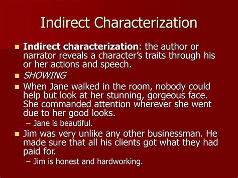 Ppt Direct Vs Indirect Characterization Powerpoint Presentation