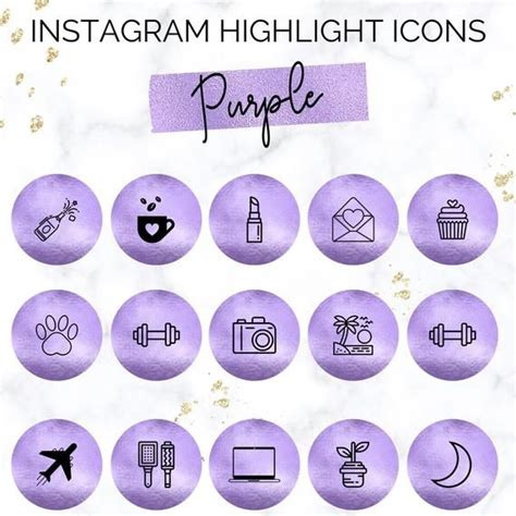 Purple Instagram Highlight Icons Tabletgaret