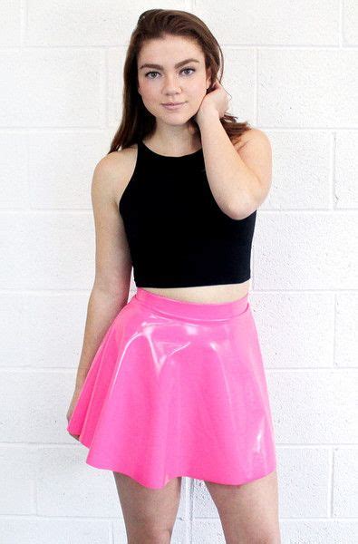 Image Of Pink Pvc Skirt