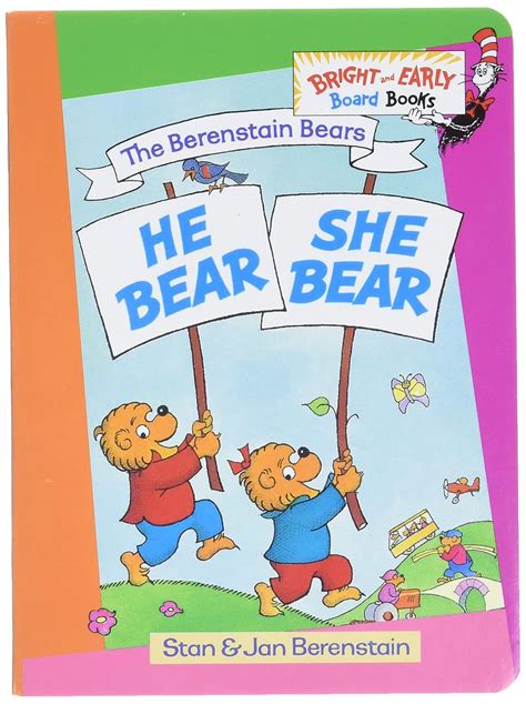 The Berenstain Bears He Bear She Bear 9780679894261 Berenstain Stan Berenstain