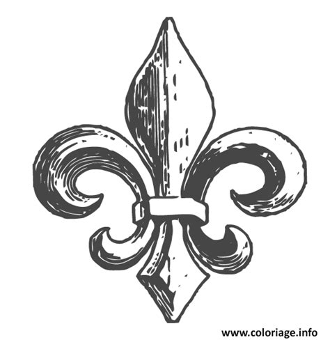 Coloriage fleur de lys quebec  JeColorie.com