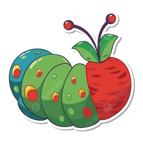 The Very Hungry Caterpillar Sticker Vector Clipart The Very Hungry