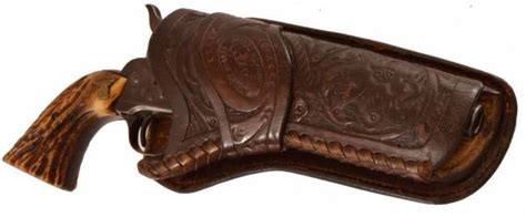 Colt Saa 45 Stag Grips In Marked Texas Holster