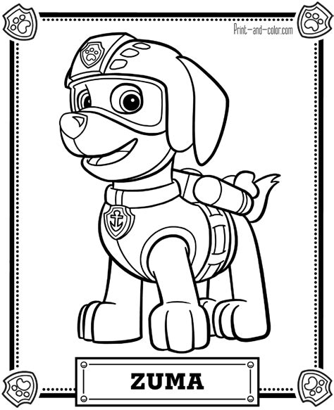 Free printable paw patrol coloring sheets & colouring pages with ryder & the so many printable paw patrol coloring sheets featuring ryder and your kid's favorite gang of pups to. Paw Patrol coloring pages | Print and Color.com