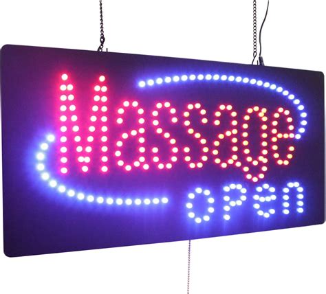 Massage Open Sign Topking Signage Led Neon Open Store Window Shop Business Display Grand