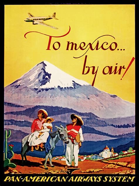 Mexique Voyage Art Print Vintage Home Decor Affiche Zt148 Etsy