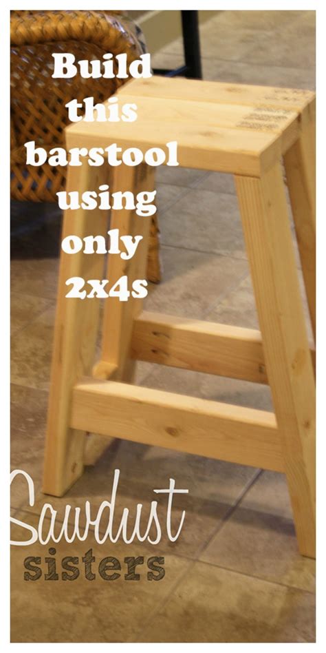 Diy Barstool Using Only 2x4s Sawdust Sisters