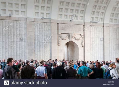 People Gathering Inside The Menin Gate Memorial For The Evening Last