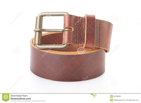 Brown Leather Belt Stock Photo Image Of Modern Wear 45408938