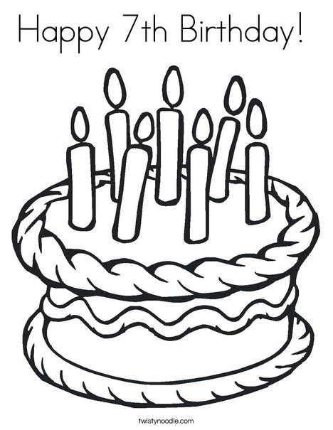 Click the download button to see the full image of happy birthday dr. Happy 7th Birthday Coloring Page - Twisty Noodle