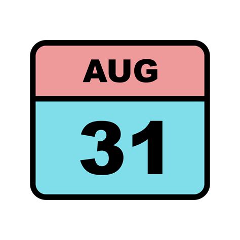 Maybe you would like to learn more about one of these? August 31st Date on a Single Day Calendar - Download Free ...