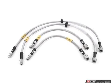 Our braided brake line kits improve brake system feel and response in two ways. Goodridge - 31048 - G-Stop Stainless Steel Brake Line Kit ...