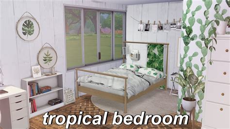 The Sims 4 Speed Build Tropical Bedroom Youtube