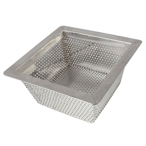 10 Inch X 10 Inch Stainless Steel Strainer Basket 5 Inches Deep