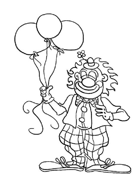 Hier können sie kostenlos ihren. Mr Clown Has Tree Balloon Coloring Page : Color Luna