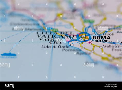 Vatican City Shown On A Road Map Or A Geography Map Stock Photo Alamy