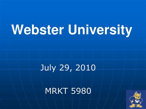 Ppt Webster University Powerpoint Presentation Free Download Id