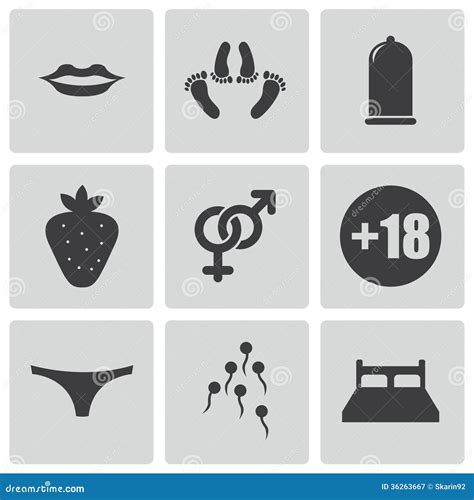 vector black sex icons set stock vector illustration of party 36263667