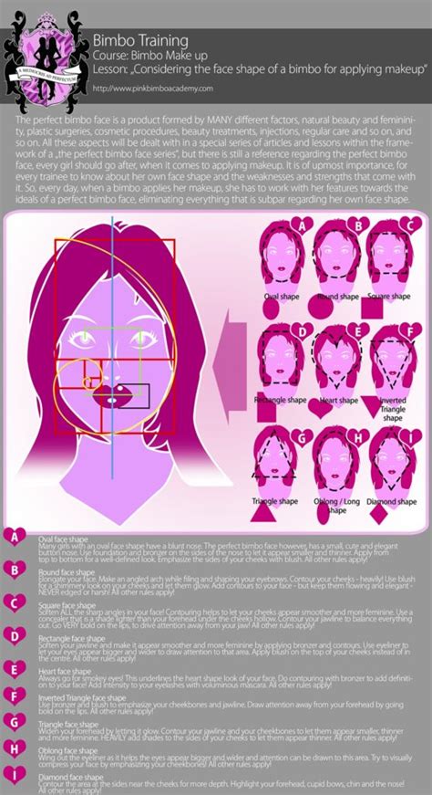 The PBA Guide To Bimbo Makeup Face Shapes And Makeup Pink Bimbo Academy