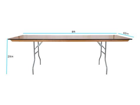 8 Ft X 40inches Banquet Table | King Table Rental | Wide Table Rental