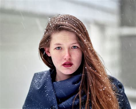 Sarah Sarah Braving The Snow In A Lovely Cape Simon Chetrit Flickr