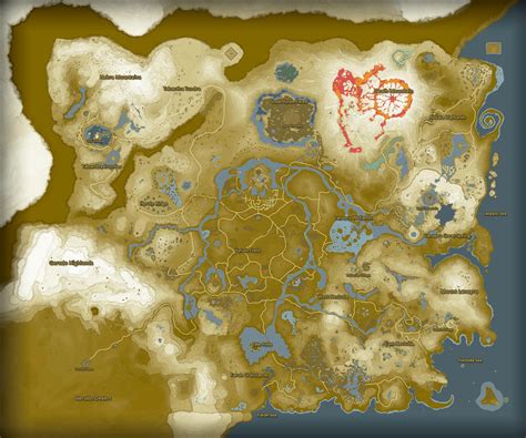 Complete Map Of Hyrule Breath Of The Wild