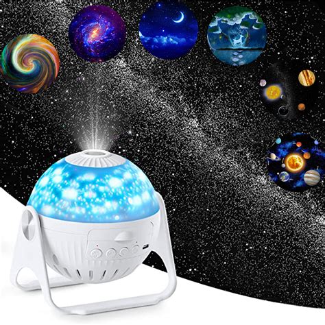 7 In 1 Galaxy Planetarium Projector Night Light With Nebula Moon