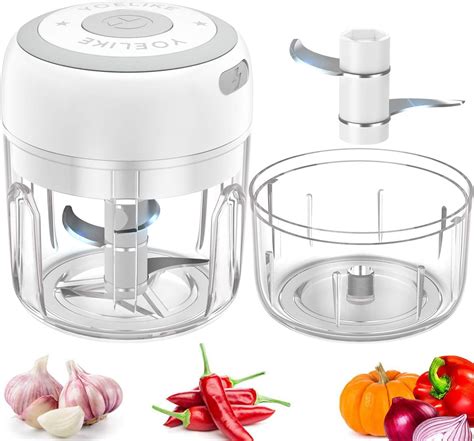 Electric Mini Garlic Chopper Mincer Yoelike Portable