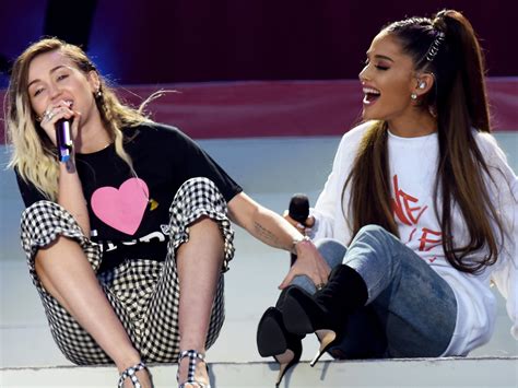 Miley Cyrus Sang No Tears Left To Cry And Ariana Grande Loved It