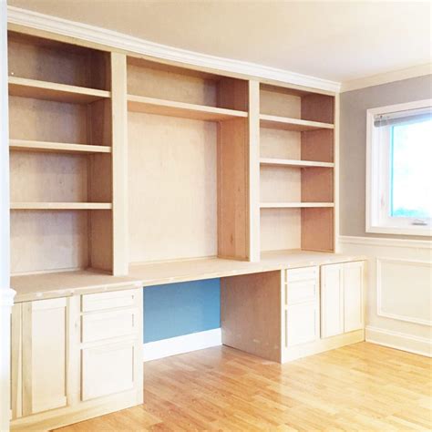 Children high sleeper cabin bed wardrobe desk stairs many shelves high gloss new. Built-In Desk Reveal - The Cofran Home