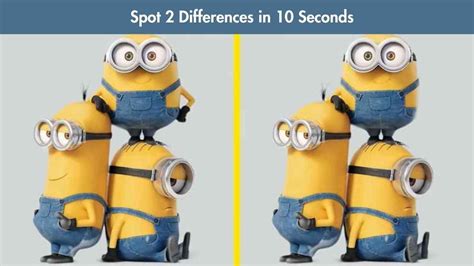 Spot The Difference Can You Spot 2 Differences Between The Two Minion