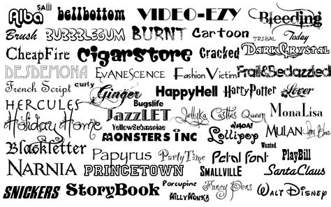 12 Different Types Of Fonts Free Images Different Font Styles