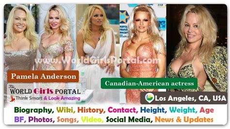 Pamela Anderson Biography Wiki Contact Details Photos