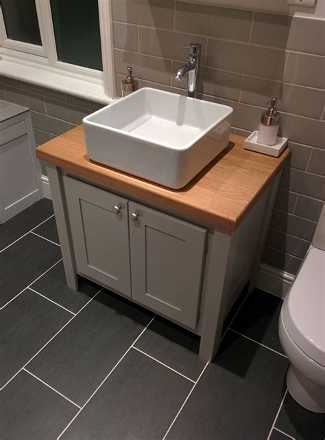 Manor House Grey With A Solid Oak Top Vanity Unit All Our Vanity Units