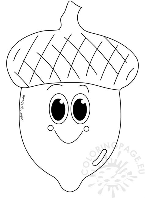 See more ideas about color by numbers, coloring pages, adult coloring pages. Cute smile acorn cartoon vector image - Coloring Page