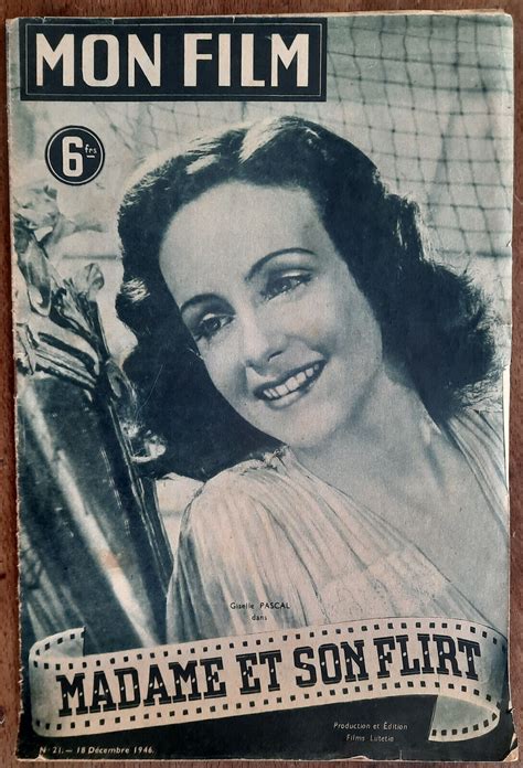 magazine mon film madame et son flirt giselle pascal 1946 ebay
