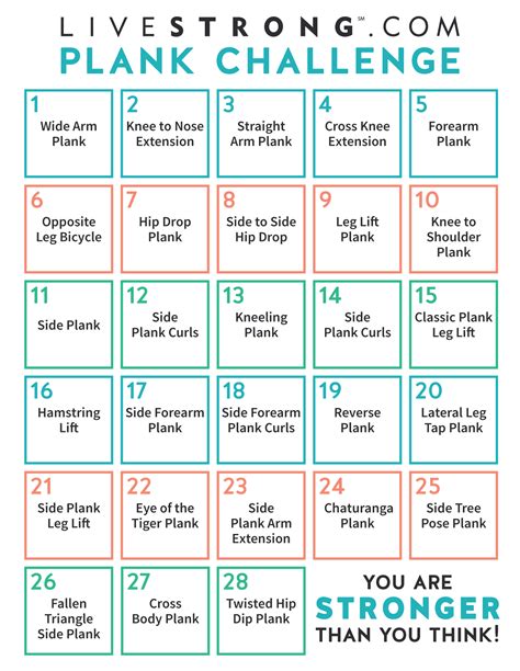 Printable Day Plank Challenge That Are Lucrative Harper Blog