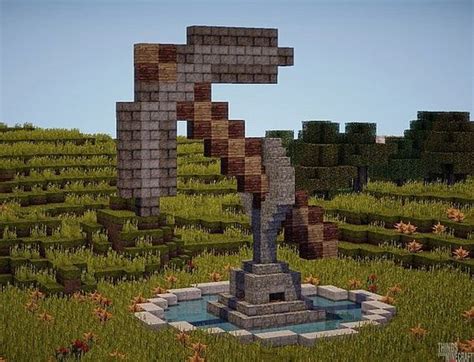 Giant Pickaxe Statue Minecraft Project Minecraft Pinterest