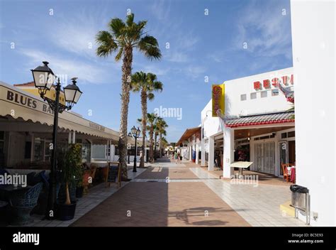 Mall In Caleta De Fuste Fuerteventura Spain Stock Photo Alamy